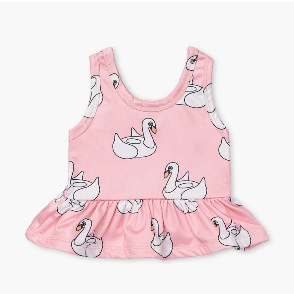 Monica + Andy Swan Floatie Tankini Top| 5T Toddler